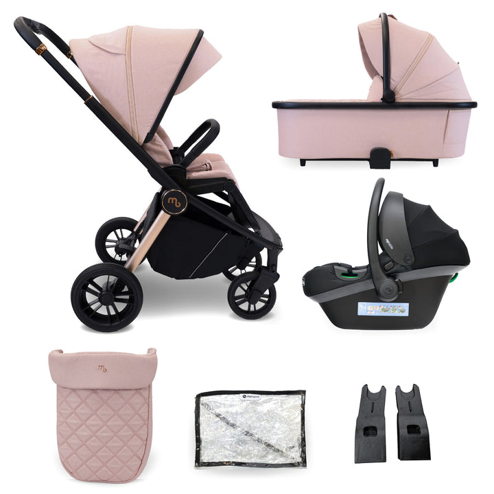 My Babiie MB450i 3-in-1 Travel System with i-Size Car Seat - Pastel Pink