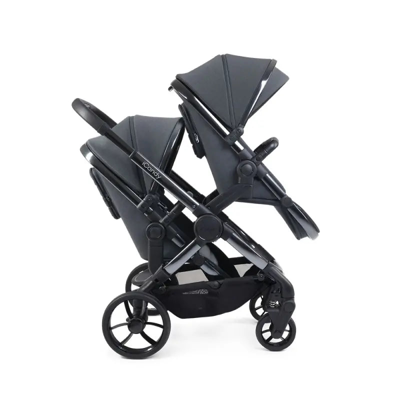 iCandy Peach 7 Double Pushchair Bundle - Phantom/Truffle