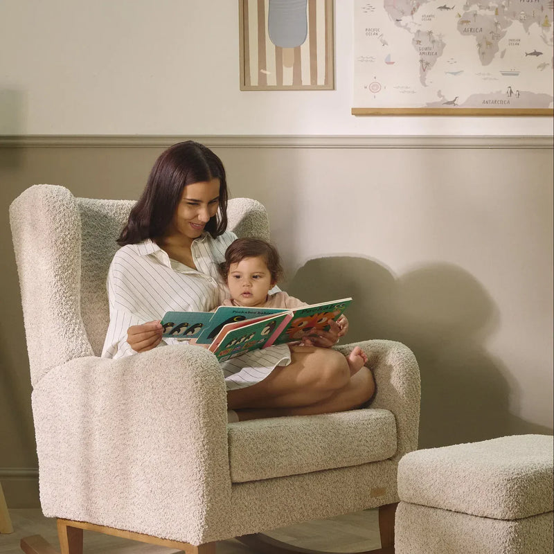 Tutti Bambini Harper Rocking Chair & Footstool - Mushroom