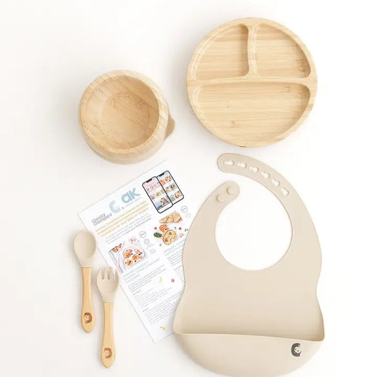 Cheeky Chompers Bamboo Weaning Set - Sand