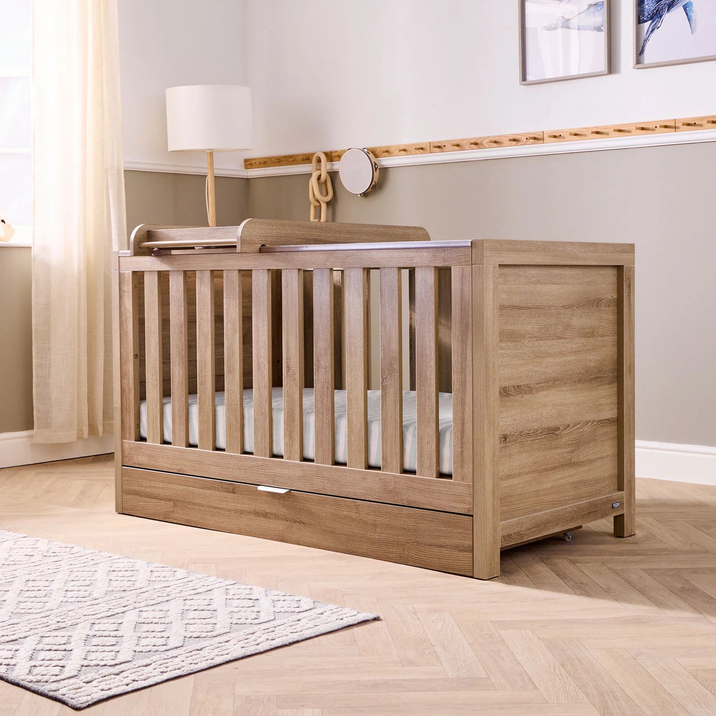 Tutti Bambini Modena Cot Bed Bundle - Oak