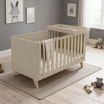 Babymore Dante Cot Bed with Cot Top Changer – Cashmere
