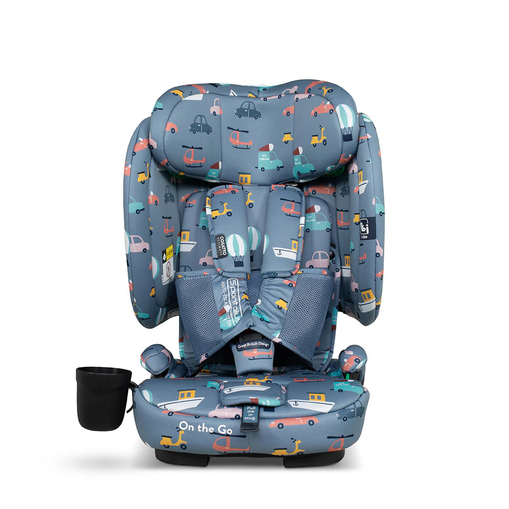Cosatto On The Go i-Size Travel Car Seat - Itchy Feet Sky