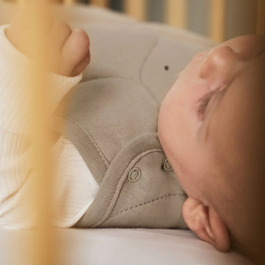 The Little Green Sheep Organic Quilted Baby Sleeping Bag - Truffle with Cocoa - 2.5 Tog