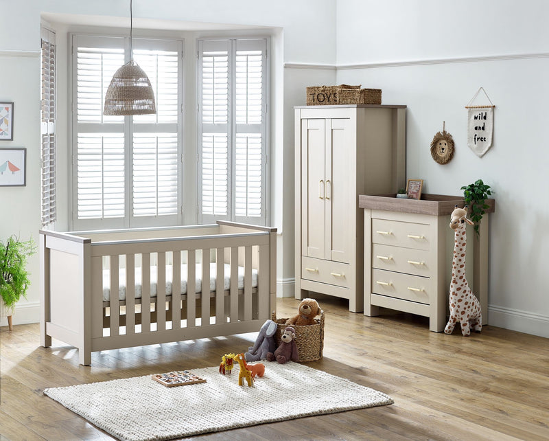 BabyStyle Charnwood Collection Bordeaux 3 Piece Nursery Furniture Set - Oatmeal