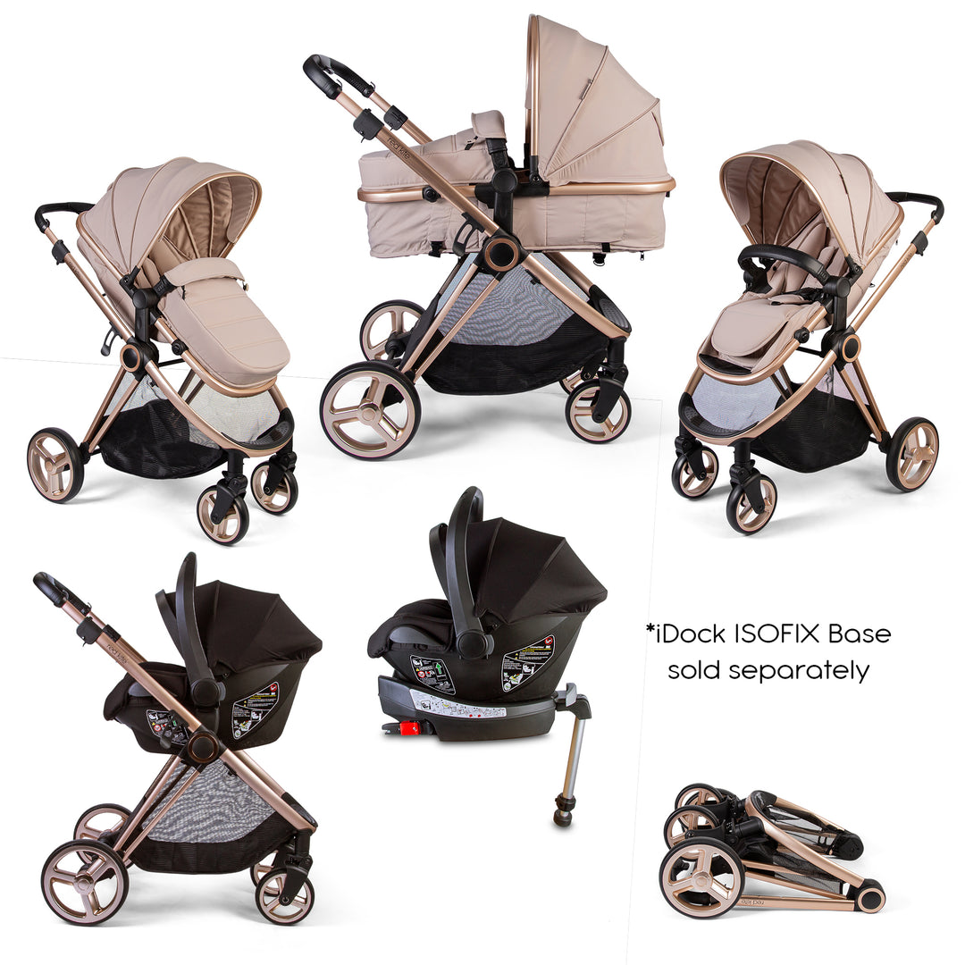 Red Kite Push Me Pace i-Size Travel System - Latte