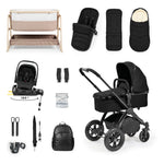 Ickle Bubba Stomp Luxe Elements Edition 17 Piece Bundle Inc Bubba Crib - Raven