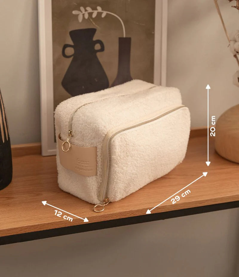 Babymoov Curl White Shearling Baby Toiletry Bag