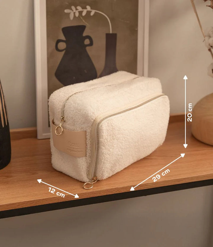Babymoov Curl White Shearling Baby Toiletry Bag