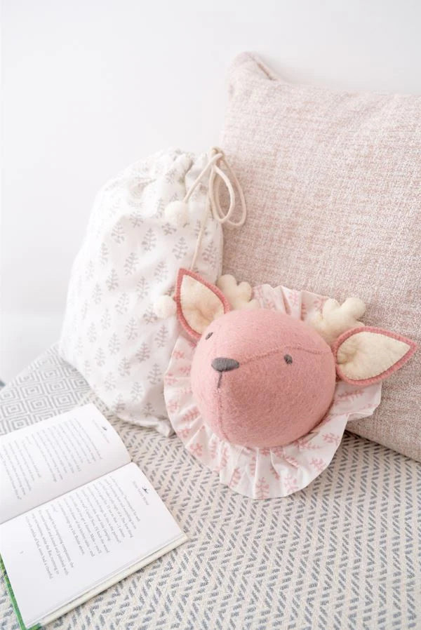 Fiona Walker Baby Deer with Vintage Ruff Head Mini - Pink
