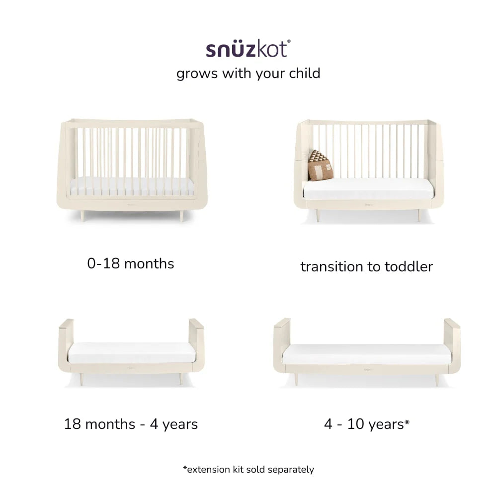 SnuzKot Skandi Cot Bed - Cashmere
