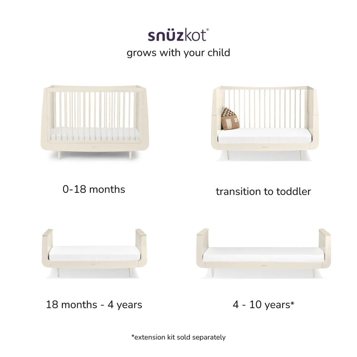 SnuzKot Skandi Cot Bed - Cashmere