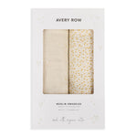 Avery Row Extra Large Organic Baby Muslins, Set of 2 - Wild Chamomile/Daisy Meadow