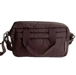 Ralphie Bear Quilted Stroller Bag - Brown/Pears Print