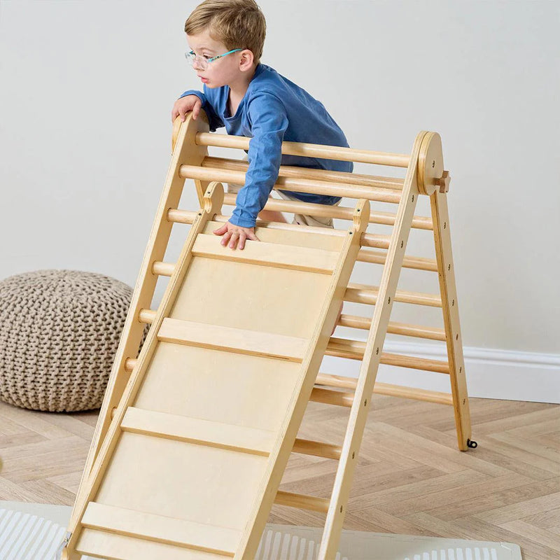 Tutti Bambini Scala Montessori 3 In 1 Pikler Climbing Frame With Climbing Wall - Natural