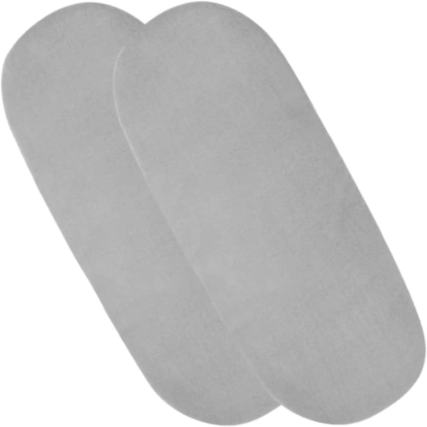2pck Two Pack Moses Basket Fitted Sheets - Grey