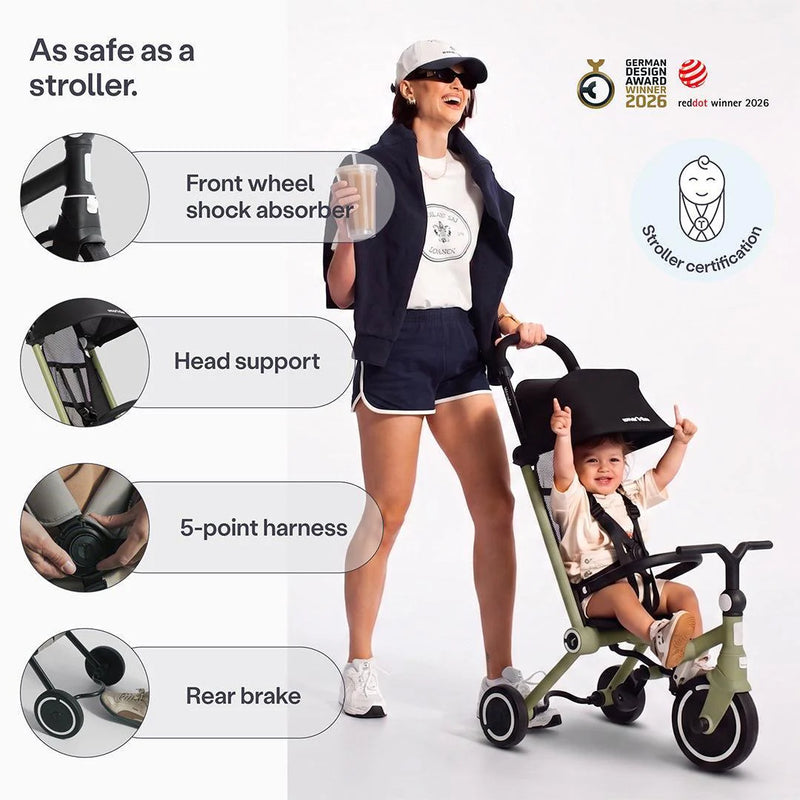 smarTrike Wonder Stroller Trike - Light Olive