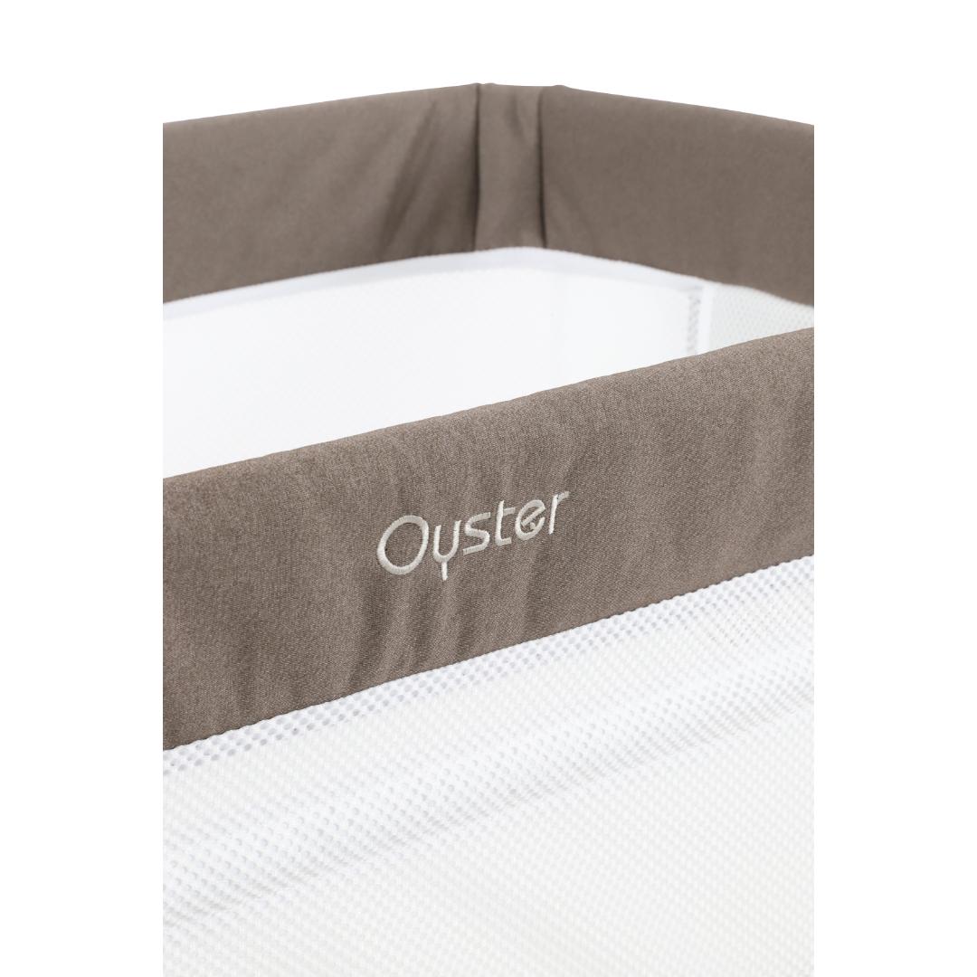 Oyster Drop Side Wiggle Crib Co-Sleeper - Mink