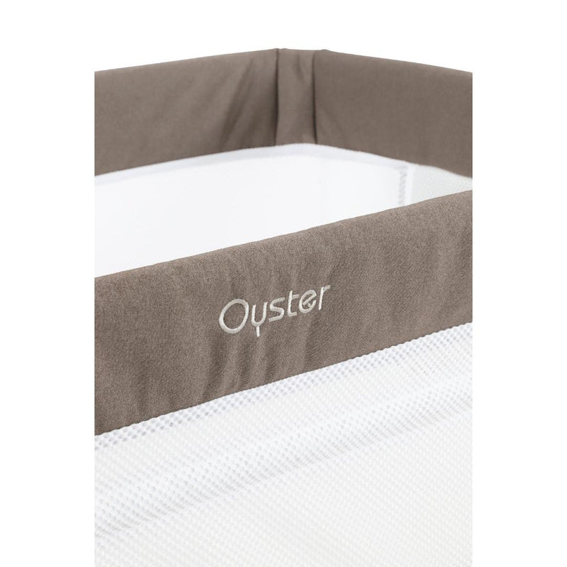 Oyster Drop Side Wiggle Crib Co-Sleeper - Mink