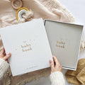 Blush & Gold My Baby Book - Baby Record Book - Misty Grey