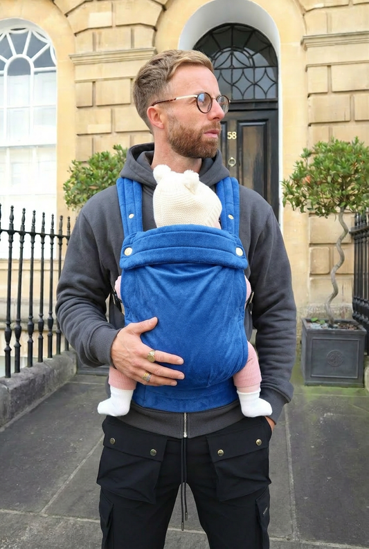 Bizzi Growin Velvet Baby Carrier - True Blue