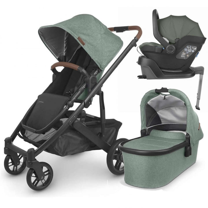 Uppababy Cruz V2 Pushchair + Carrycot + Mesa + Base i-Size Travel System - Gwen