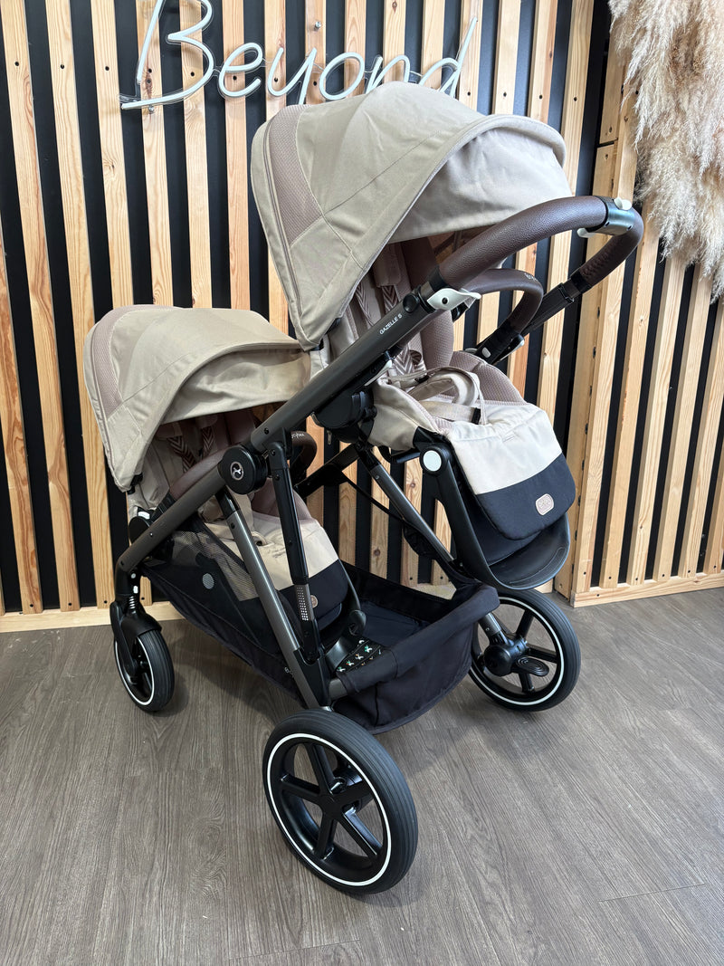 PRE LOVED Cybex Gazelle S Twin Bundle - Almond Beige