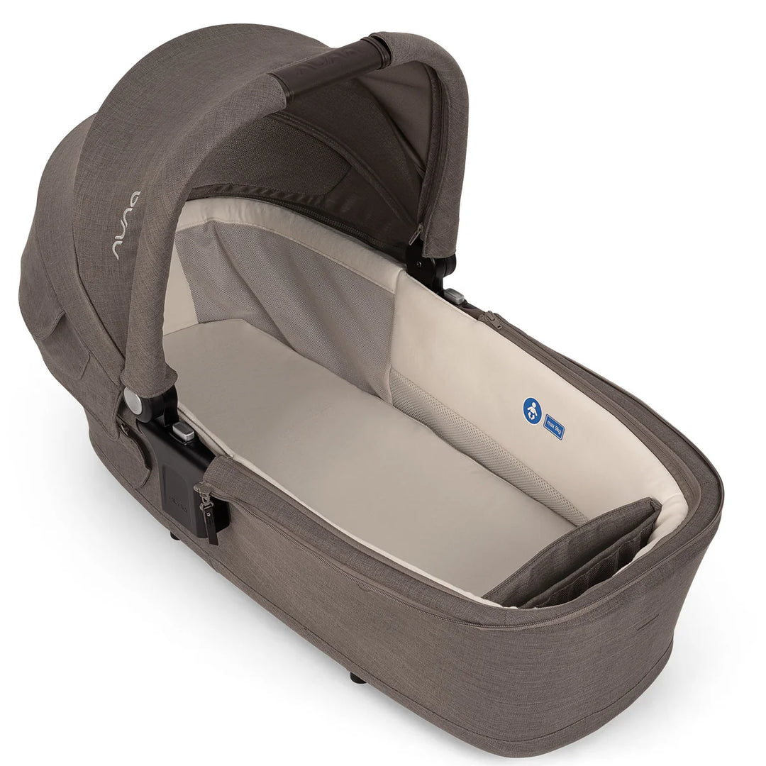 Nuna TRIV Next, LYTL Carrycot, ARRA Flex + Base Curve Travel System - Chestnut