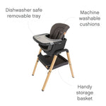 Tutti Bambini 2in1 Nova Highchair/Rocker Bundle - Grey/Oak