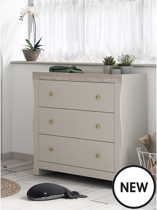 Little Acorns Celeste 3 Piece Nursery Furniture - Cashmere & Grey Ash