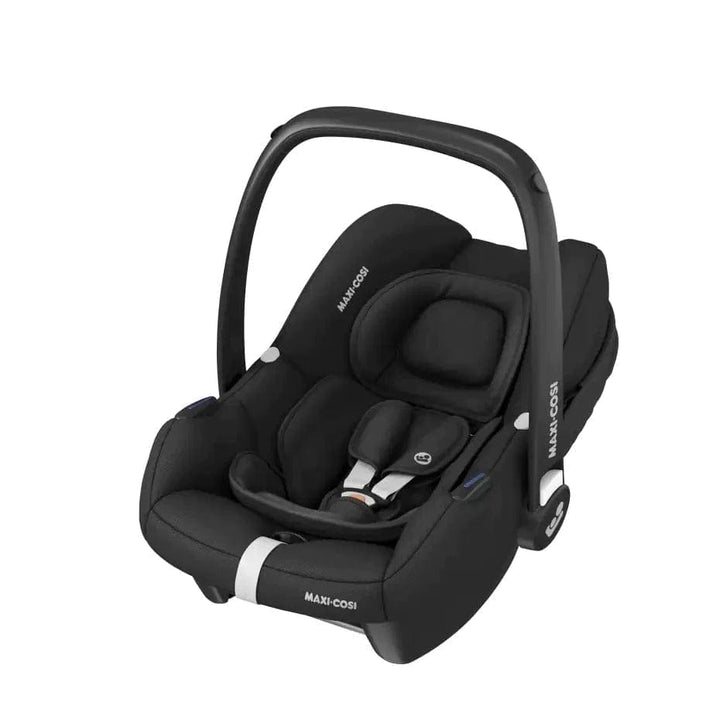 Venicci Tinum Edge, Cabriofix Isize + Isofix Base, Oyster Wiggle Crib + Kinderkraft Lumi2 Swing Bundle - Charcoal Dark Grey