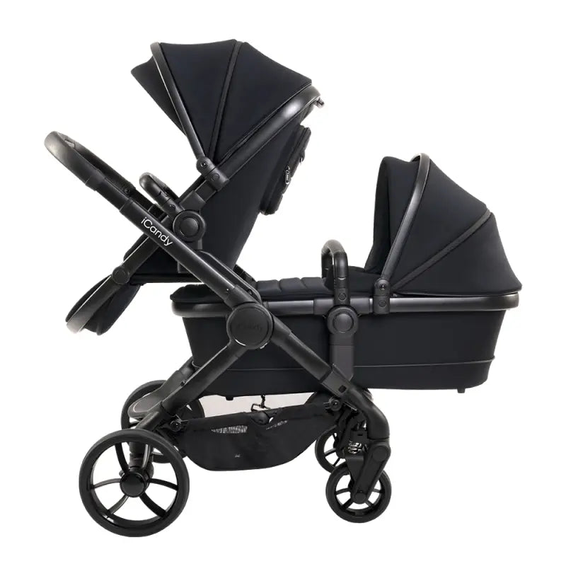 iCandy Peach 7 Double Pushchair Bundle -Black Edition