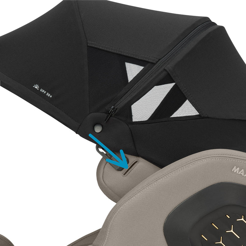Maxi-Cosi Pearl XL Slide Pro Sun Canopy - Black