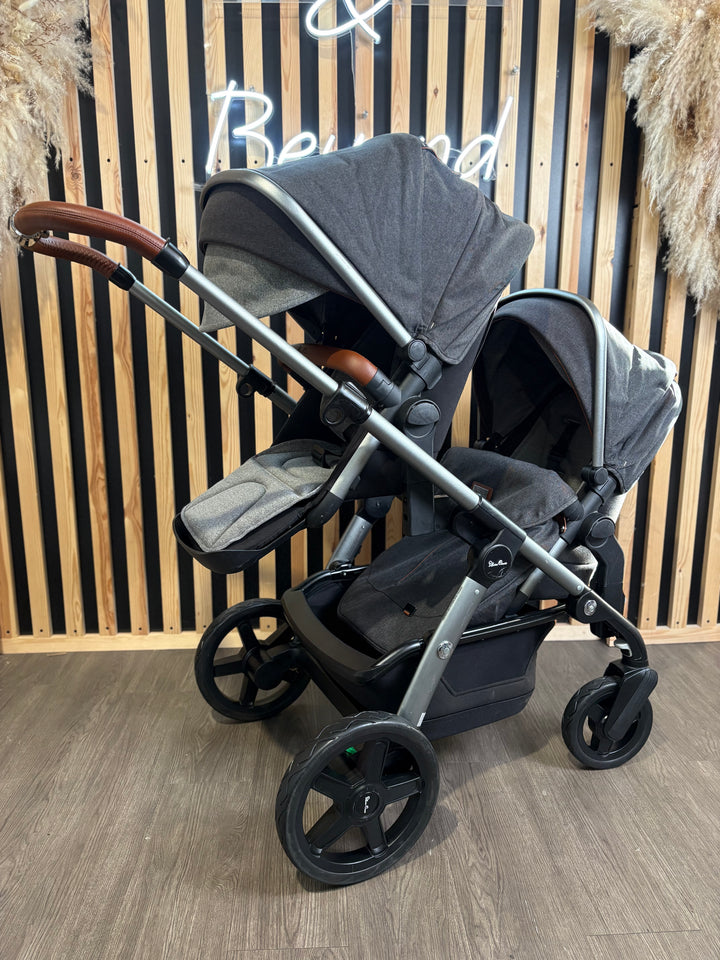 PRE LOVED Silver Cross Wave Double Travel System - Charcoal