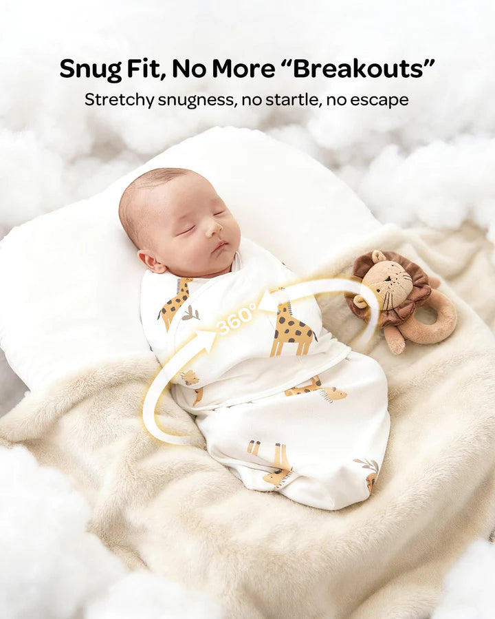 Momcozy Easy Swaddle Wrap 0-3m - Bravery Giraffe