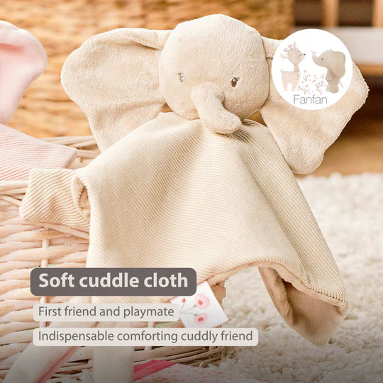 Nattou Fanfan Doudou Baby Elephant Comforter - Sand
