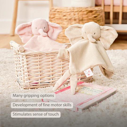 Nattou Fanfan Doudou Baby Elephant Comforter - Pink