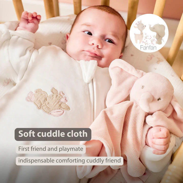 Nattou Fanfan Doudou Baby Elephant Comforter - Pink