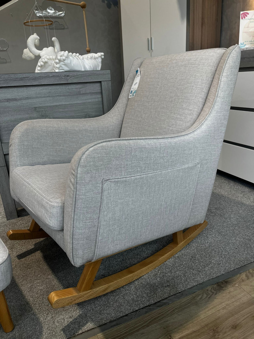 EX DISPLAY Babymore Ida Nursing Chair with Footstool - Cashmere (COLLECTION OR LOCAL DELIVERY ONLY)