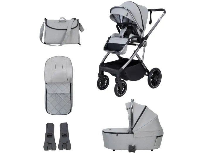 Babymore Chia Pram Pushchair - Pearl Grey