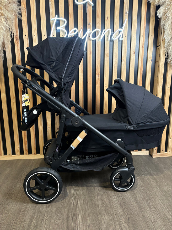 EX DISPLAY Cybex e-Gazelle Double Pushchair - Moon Black