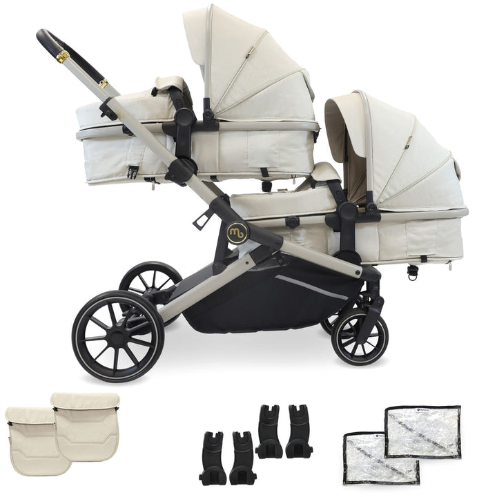 My Babiie MB33 Tandem Pushchair - Ivory