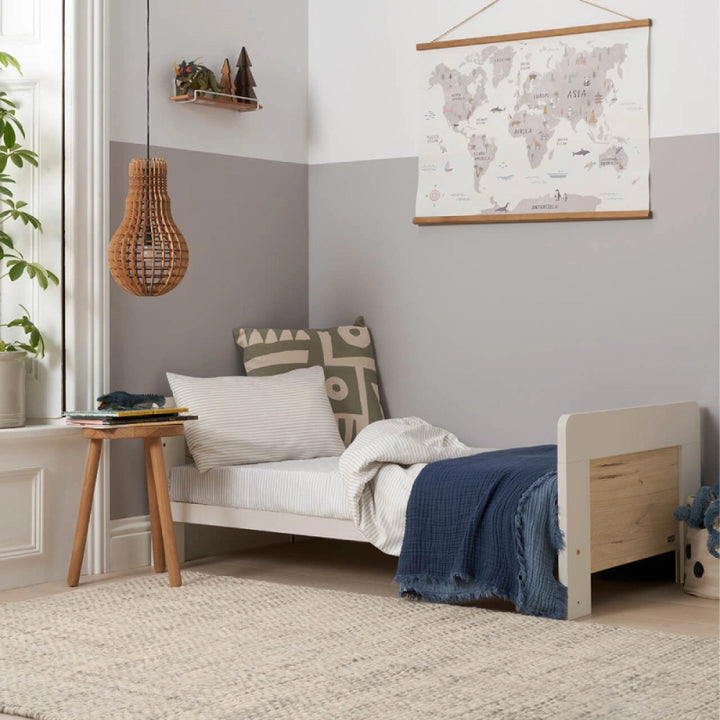 Tutti Bambini Alba Mini Cot Bed - White Sand & Distressed Oak