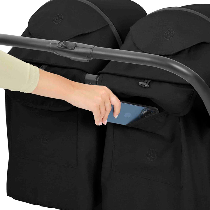 Ickle Bubba Aries Double Max Autofold Stroller - Black
