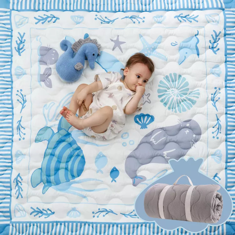 Momcozy Baby Portable Play Mat - Ocean Blue