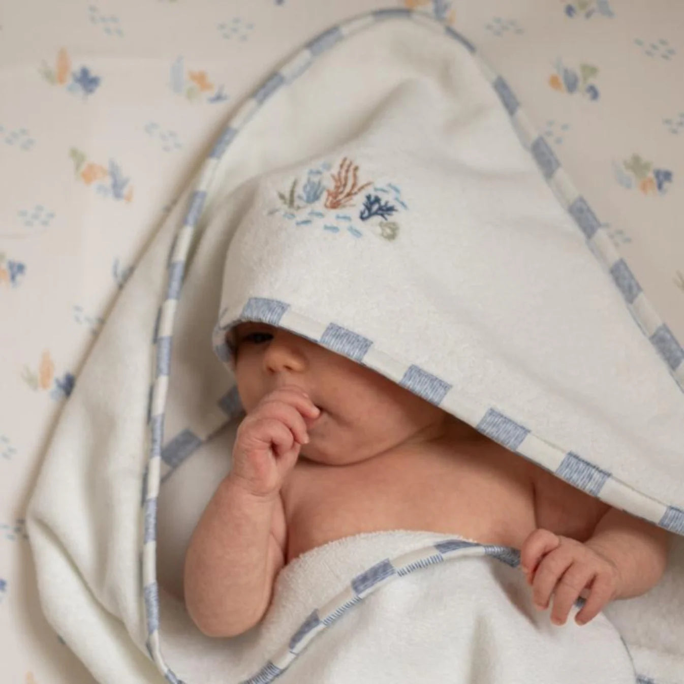 Avery Row Baby Hooded Towel - Coastline