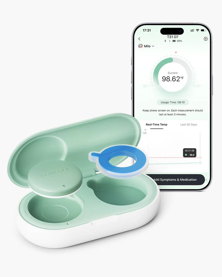 Momcozy Smart Medical-Grade Wearable Baby Thermometer