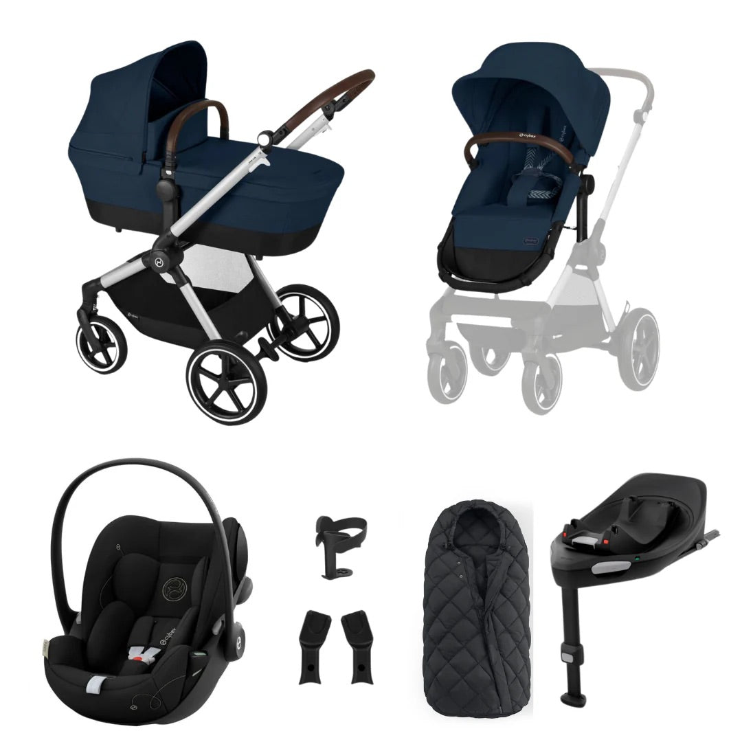 Cybex EOS Lux Cloud G Luxury Bundle- Ocean Blue