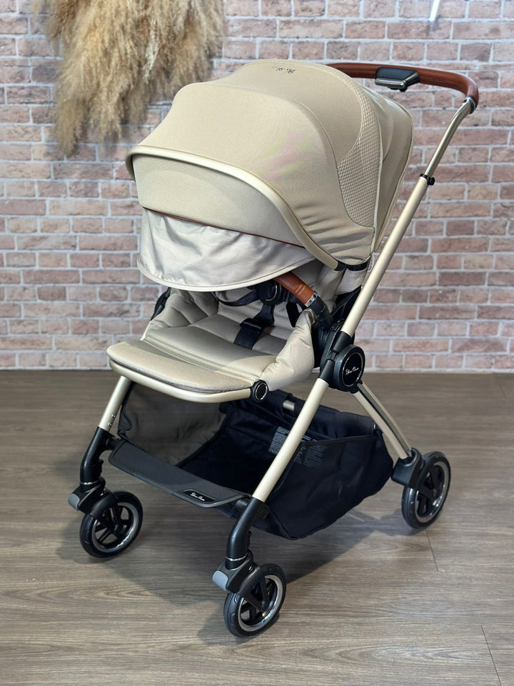 PRE LOVED Silver Cross Dune Pushchair & Compact Folding Carrycot - Stone