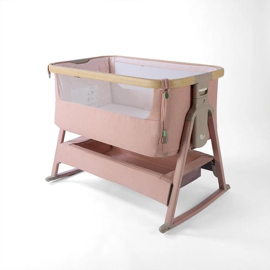 Tutti Bambini Cozee Air 2 Bedside Crib - Drifted Oak/Blush